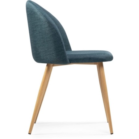 ALDO Metal Carcass stool stained metal/fabric, natural/blue 50x50x77.5 cm-2