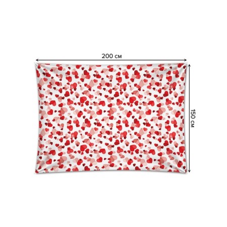 Decorative panel with photo printing "abundance of hearts", horizontal, size 150x200 cm-1