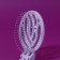 The comb is massage, folding, with a mirror, 9.5 × 5.5 cm, lilac color