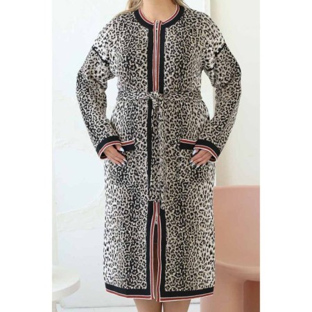 Cardigan female, size 60, brown color-15