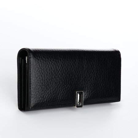 Women's wallet on magnets, black color