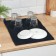 Drying rug of dishes of the shade "Loft", 38 × 50 cm, microfiber, black color