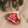 Jewelry decoration "House in the Snow" (set 2 pcs) 7x6 cm, red