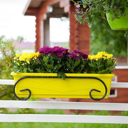 Balcony color stand, 53 × 25 × 20 cm, metal, green-2