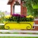 Balcony color stand, 53 × 25 × 20 cm, metal, green