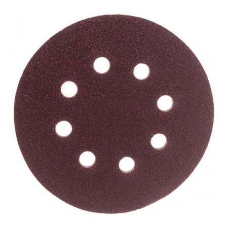 Circle of abrasive grinding bison 35350-125-080, perforated, P80, 125 mm, 5 pcs.-1