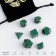 A set of cubes for D&D (Dungeons and Dragons, DND), series: D&D, "Emerald", 7 pcs