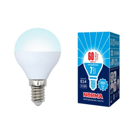 LED LED Uniel, E14, 7 W, white glow