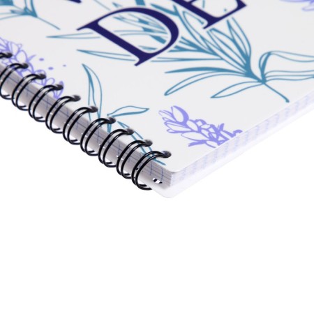 Notebook A5, 80 sheets in a cage on a spiral Erichkrause Lavender, plastic cover, an offset unit, whiteness 100%, mix-2