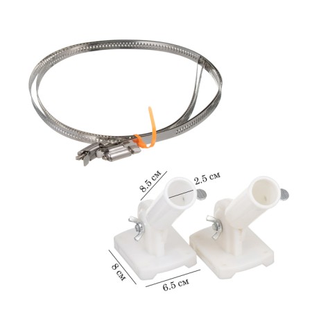 Fastening for two flags on a pole, set-1