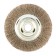Denzel Ushm brush, 150 mm, landing 22.2 mm, flat, twisted stainless wire 0.3 mm