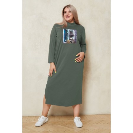 Women's dress, size 60, green color