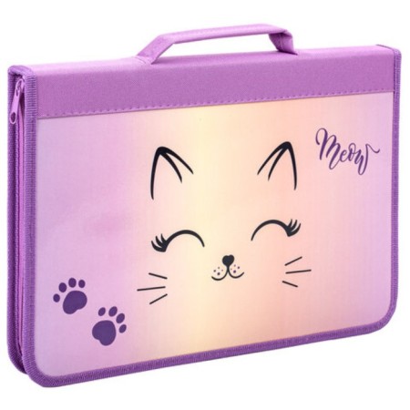 Brauberg A4 Lightning folder with a pen, an organizer, 1 department, "Cheerful", 271448-2