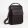 Male bag over the shoulder, Textura, 2 external pockets, brown color