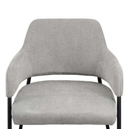 Wendy armchair, 640 × 685 × 740 mm, textured Shenill, color gray color-11