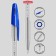 Ballpoint handle Erichkrause R-301 Classic Stick, Node 1.0 mm, bluebells, Blue Line length 2000 meters, barcode on the handle