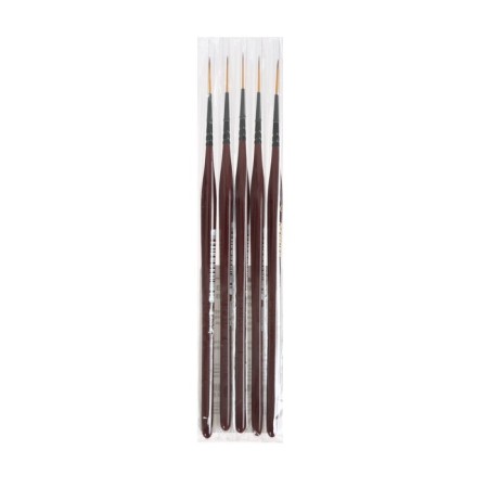 Brush Liner Sybloff S10arb No.0, long pile, short handle is varnished, red-3