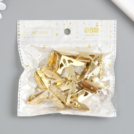 Metal corner "Antique" gold 3.1x3.1x0.7 cm-3