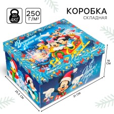 Подарочная коробка "Новый год" 31х25.5х16 см, Микки Маус