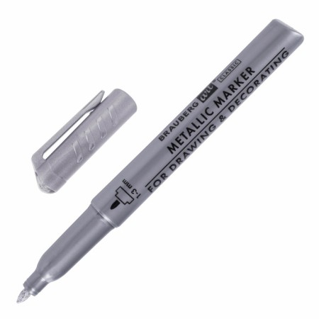 Набор маркеров для декора 3цв 1-3мм BRAUBERG ART METALLIC 152440-2