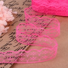 Capricon lace, 22 mm × 10 ± 1 m, bright pink color No. 2