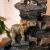 Fountain "An elephant on the rock" 16x20x26 cm (with backlight)