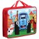 Plastic folder with A4 handles, on a zipper, 75x330x260 mm, blue tractor