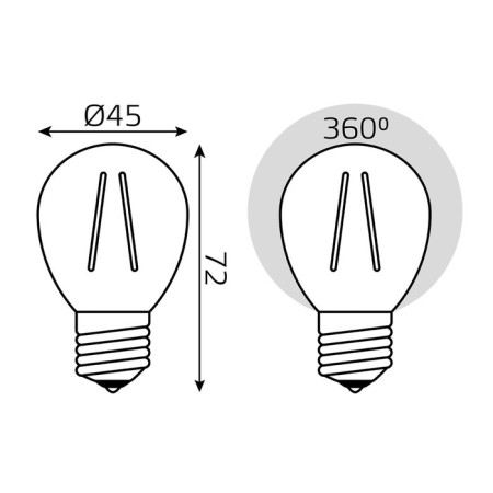 LED LED Filament Filament 9W ball 4100k neutr. Bel. E27 710lm Gauss 105802209-4