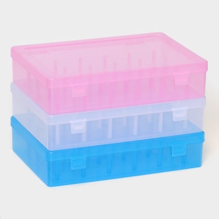 Organizer for storing threads, 24 cells, 28 × 19.5 × 6 cm, color mix-14