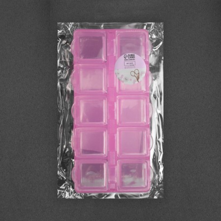 Organizer for beads, 10 departments, 8.8 × 4.5 × 2.1 cm, color mix-4