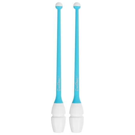 Bulas for rhythmic gymnastics inserted Grace Dance, 41 cm, white/blue color-2