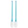 Bulas for rhythmic gymnastics inserted Grace Dance, 41 cm, white/blue color