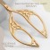 Scissors for needlework "petal", mowed blade, 4.5 ", 11.4 cm, gold color