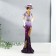 Polystone souvenir "Lady in a lilac-violet dress, in a hat, with a clutch" 9.5x9x32 cm