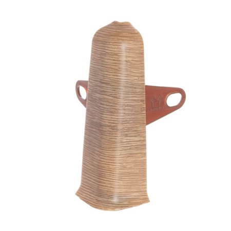 Outdoor angle (external) with fasteners for a skirting board of 85mm "decoration", 211 oak rustic-1