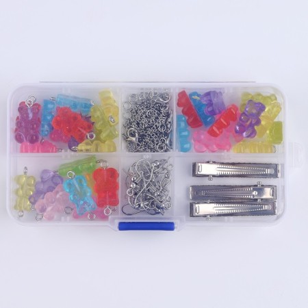 Set for creating jewelry "Marmalade Bears", 32 bears, chain, 3 clamps + accessories-1