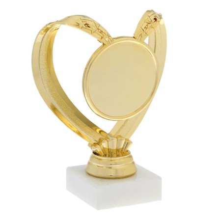The reward figure "Heart", gold, stand stone, 13.5 x 11 cm.-3
