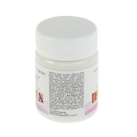 Silk paint "Batik", bank 50 ml, ZHK Decola, white 4428104 (water -based acrylic)-1