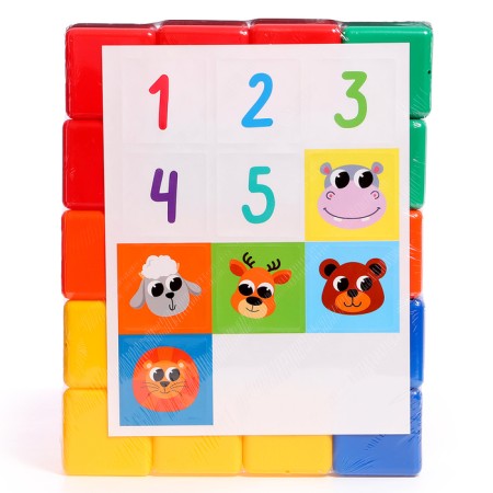 Set of colored cubes, 6 × 6 cm, 20 pieces-3