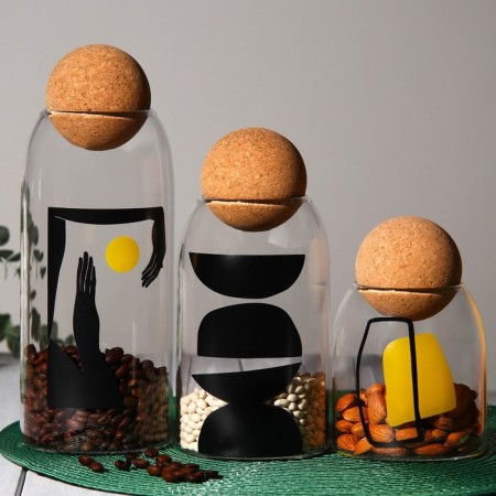 Bank for storage "Abstraction", 700 ml, 19 × 9 cm-5