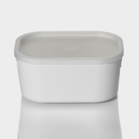 Storage container with lid LADOM "E LEC", 17.8 × 12.7 × 8.4 cm, white color-6