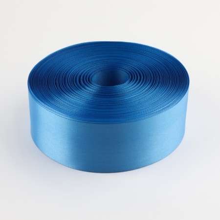 Satin tape, 50 mm × 100 ± 5 m, color bright blue-1