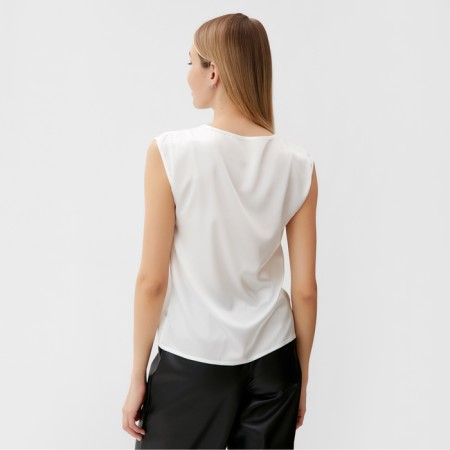 Top female minku: casual collection color white, size 48-4