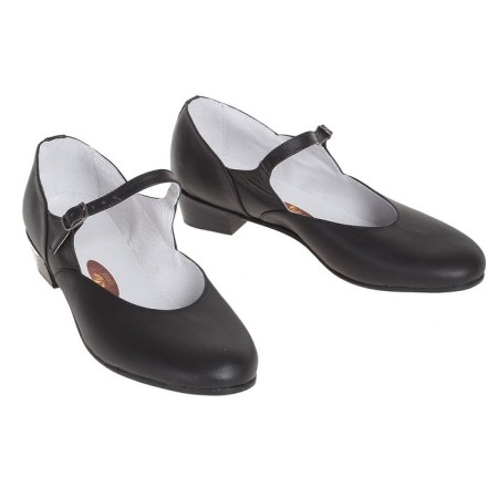 Folk -folk shoes, insole length 23.5 cm, black color
