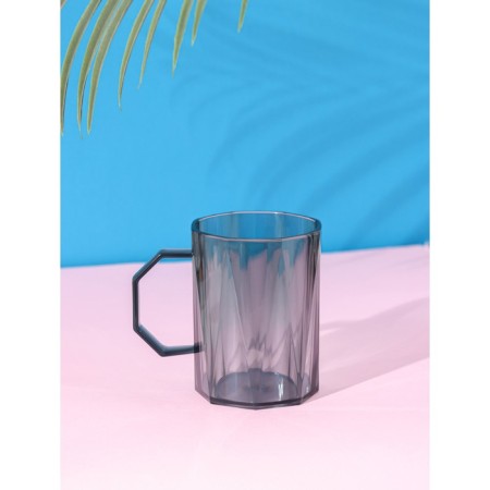 Mug Plastic Dolyana "Stained glass", 350 ml, color gray color-1