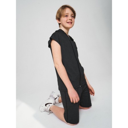 Sports suit for a boy, height 170 cm, dark gray color-8