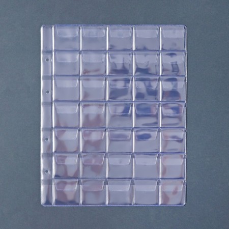 Set of coins sheets, Optima format, 10 sheets 200 x 250 mm, 35 x 35 mm cells 35 x 35 mm-2