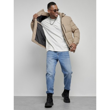 Sports male winter, size 58, beige color-17