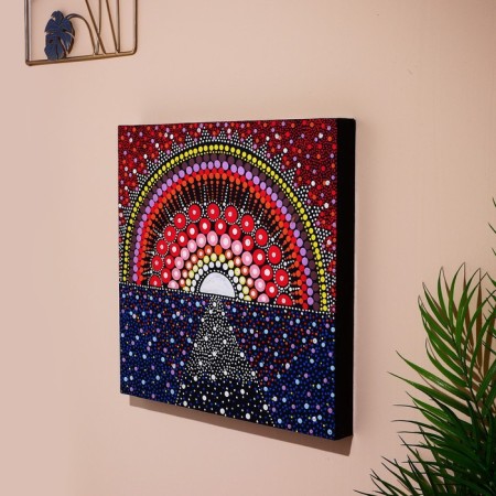 Wall panel "dawn" Albezia 40x40 cm-1