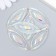 Decor for creativity Plastic "Eye" Holography White set 6 pcs 2x5 cm